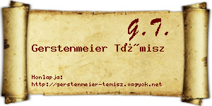 Gerstenmeier Témisz névjegykártya